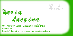 maria laczina business card